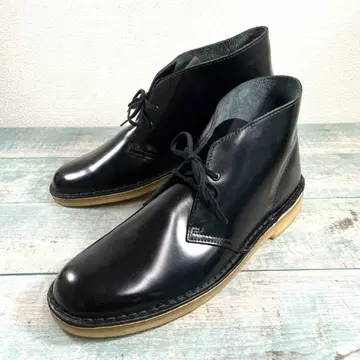 새상품 Clarks 명작 데저트 부츠 올 가죽 블랙 28
