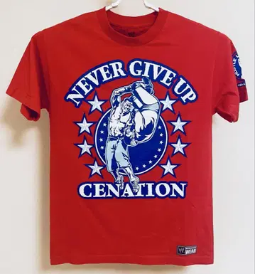 WWE Authentic 존 시나 Persevere 티셔츠 레드