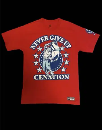 WWE Authentic 존 시나 Persevere 티셔츠 레드