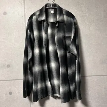 caltop 플란넬 셔츠 블랙 화이트 체크