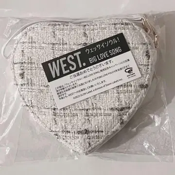 WEST. BIG LOVE SONG 하트형 파우치