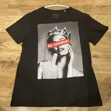 NO COMMENT 그래픽 티셔츠 L 블랙
