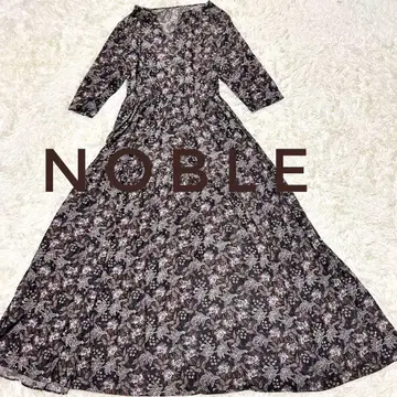 새상품급 NOBLE 노블 롱 원피스 맥시 길이 A라인 7부 소매