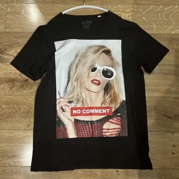 NO COMMENT 그래픽 티셔츠 L 블랙