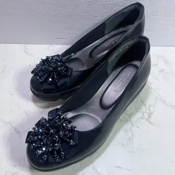 힐즈 애비뉴 비쥬 펌프스 웨이브 밑창 네이비 22.5cm
