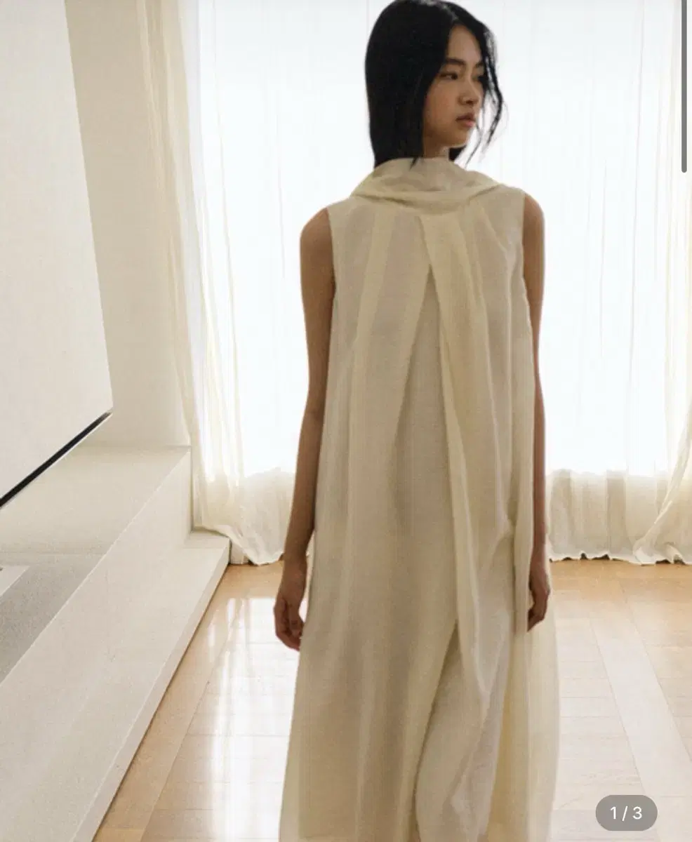 Kinder Salmon Cecil Scarf Dress Ecru