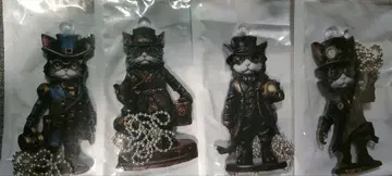 스팀펑크 고양이 아크릴 키링 4세트
