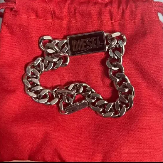DIESEL | 디젤 Diesel Oval D Logo Chain Bracelet (Genuine