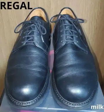 새상품급 REGAL 리갈 GORE-TEX 플레인토 드레스 블랙 가죽