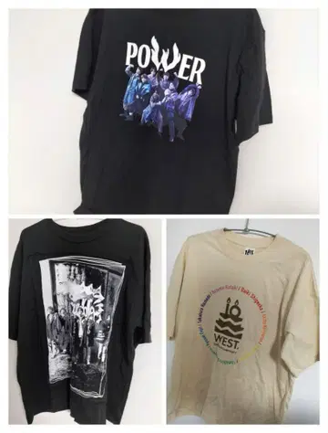 쟈니즈 WEST 티셔츠 세트 투어 POWER 등 3개 세트 중고
