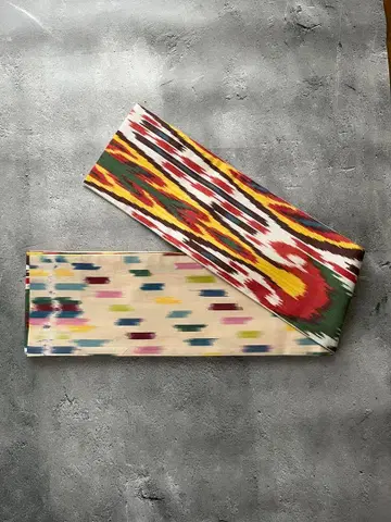 우즈베키스탄 이캇 오비 반폭 오비