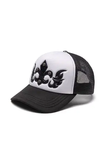 Fleur Leather Patch Mesh Cap