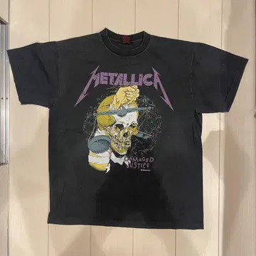 METALLICA 데미지드 저스티스 티셔츠 L 사이즈