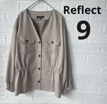Reflect 베이지 노카라 자켓