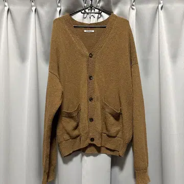 오라리 가디건 브라운 2018 ss 클립 크롭