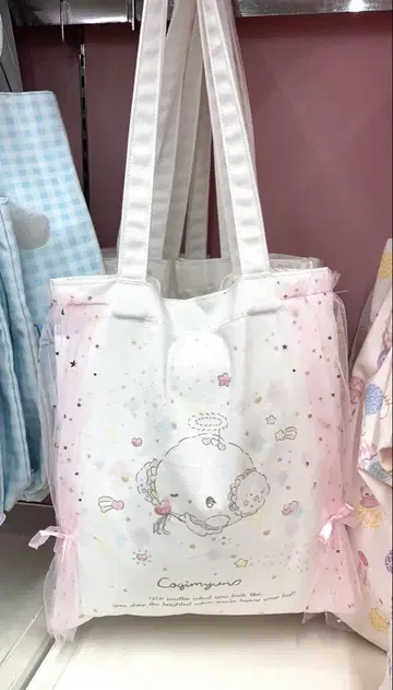 산리오 코기뮨 레이스 토트백