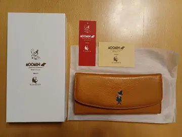 새상품 kissora 무민 자수 덮개 롱 장지갑 스너프킨 카멜