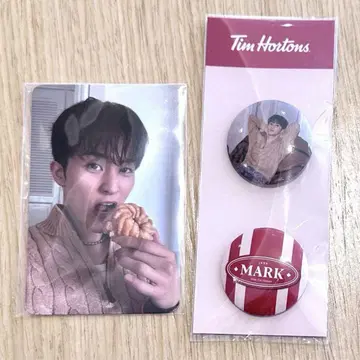 NCT 마크 TimHortons 트레이딩 카드 배지 도넛 콜라보 공식