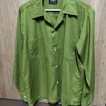 70s town craft(타운 크래프트) 오픈 카라 셔츠