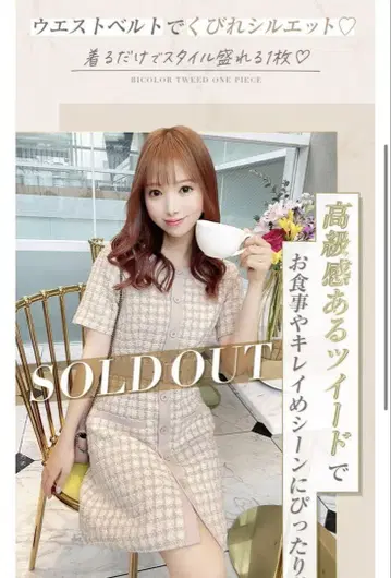 바이컬러 트위드 원피스