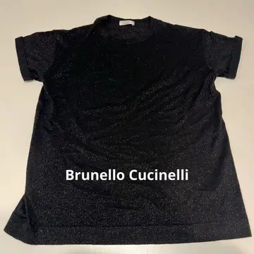 BRUNELLO CUCINELLI 캐시미어 반팔 상의 블랙