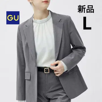 새상품 GU 지유 워셔블 테일러드 자켓 Z 그레이 L 사이즈
