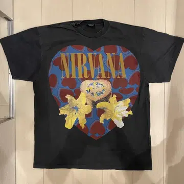 NIRVANA Heart Shaped Box 티셔츠 XL 사이즈