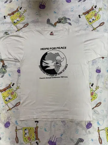 80s "PEACE FOR PLACE" 사이즈: L
