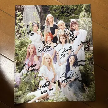 twice 멤버 전원 사인 포함 사진