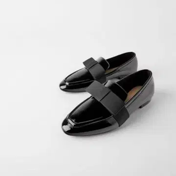 자라 오페라 슈즈 23.5cm 블랙 에나멜