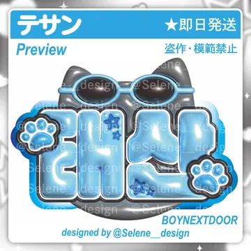 BOYNEXTDOOR 태산 네임보드 부채 문자