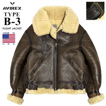 23.7만 미국산 AVIREX B-3 무스탕 플라이트 자켓 38 양가죽