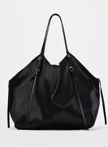 ZARA 새틴 이펙트 토트백 블랙 토트백 M 사이즈 자라