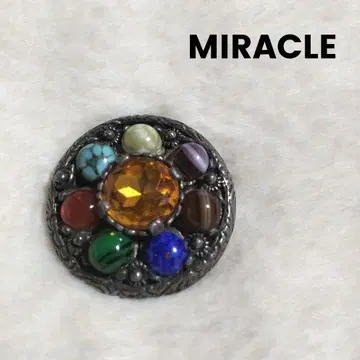 MIRACLE 다색 아트 유리 장식 브로치 켈틱 바티칸 포함