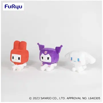 산리오 캐릭터즈 큐비후와 봉제 인형 3종 세트
