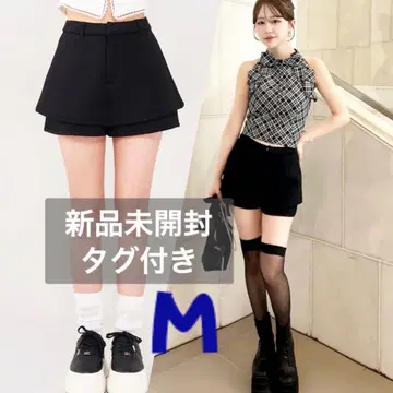 택 포함 실루엣 컷 스커트 같은 숏 팬츠 다리치 Darich