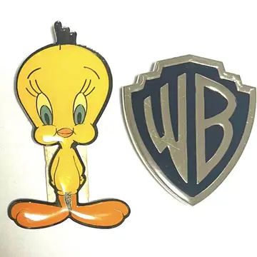 루니툰 트위티 & WB 로고 마그넷 쇼와 레트로