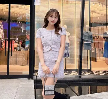 Darich 컬러 트위드 니트 셋업
