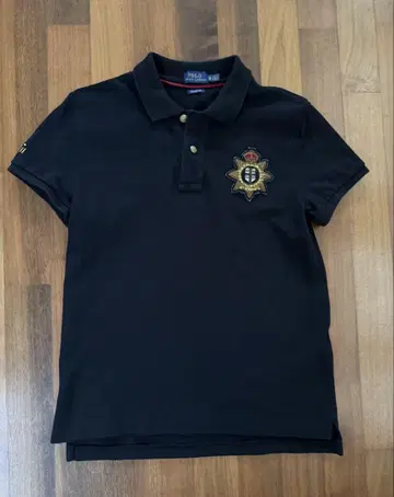 PORO RALPH LAUREN 랄프 로렌 블랙 피케 셔츠 XS
