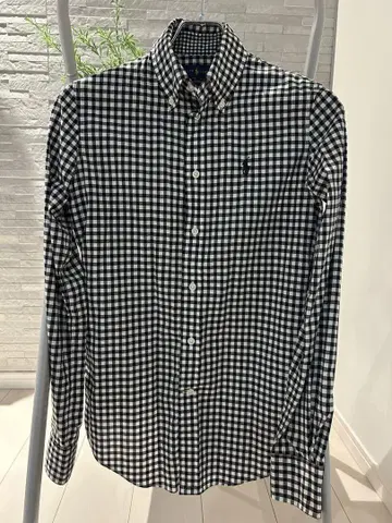 Ralph Lauren 버튼 다운 셔츠 블랙 화이트 체크