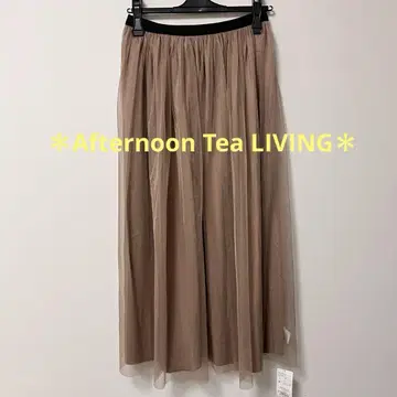 택 포함 새상품*Afternoon Tea LIVING*튤 개더 스커트*