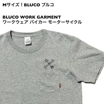 M 사이즈! BLUCO 부루코 구제 의류 반팔 포켓 부착 티셔츠 그레이