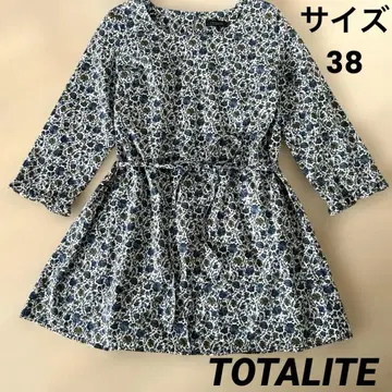TOTALITE 리버티 튜닉 블라우스 사이즈 38 일본제 루이자벨라 패턴