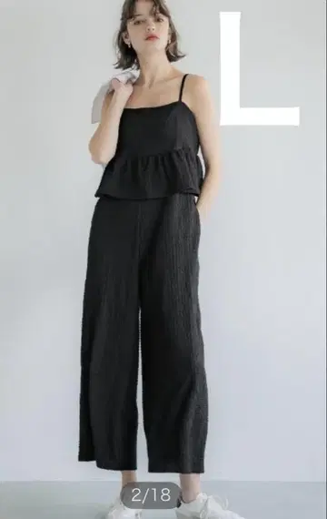 coca 크로스 셔링 페플럼 올인원 블랙 L 코카