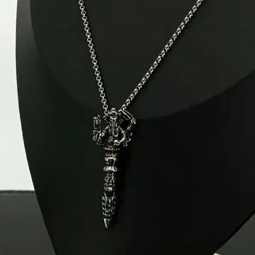 빈티지 실버 데빌 데몬 갓 목걸이 펜던트