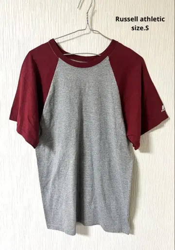 Russell athletic 러셀 래글런 티셔츠 구제 의류 사이즈.S