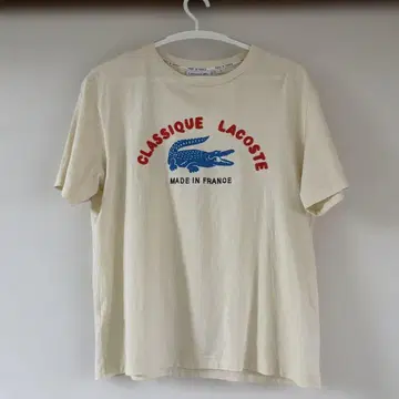 Lacoste CLASSIQUE 티셔츠 크림색
