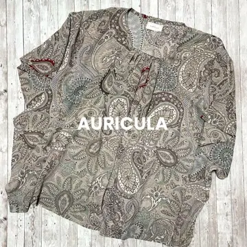 새상품급 AURICULA 아우리쿠라 반팔 튜닉 페이즐리 무늬 엘레강트