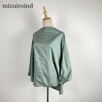 mizuiroind 일본제 리브 블라우스 넉넉한 소매