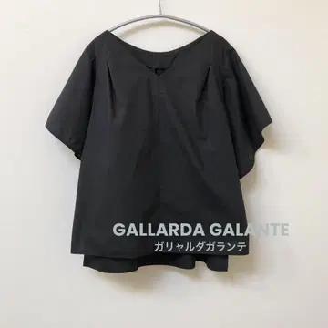 GALLARDA GALANTE 개럴개런트 블랙 V넥 플레어 블라우스